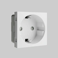 Изображение Модульная розетка с заземлением и шторками Slot (белый) W1171160