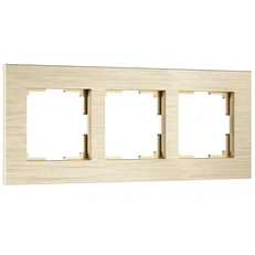 Изображение Рамка на 3 поста AluMax (шампань) W0033511