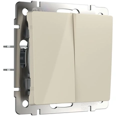 Изображение Выключатель двухклавишный (слоновая кость) W1120003